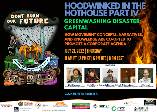 Hoodwinked in the Hothouse IV: Greenwashing Disaster Capital