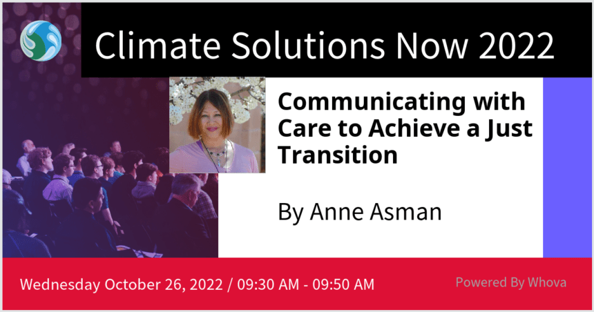 Communicating with Care to Achieve a Just Transition