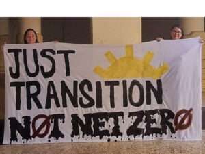 "Not Net Zero" Banner