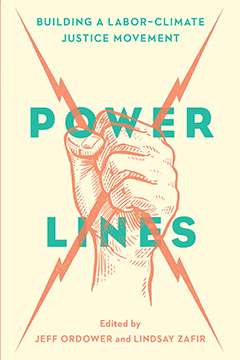 book cover: "Power Lines" with fist holding lightning bolts